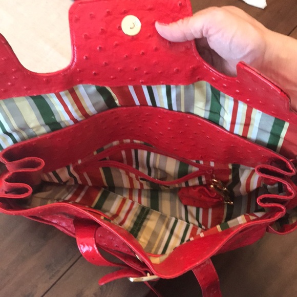 Bright Red, Textured, Nine West Purse With Matching Coin Purse - Picture 7 of 7